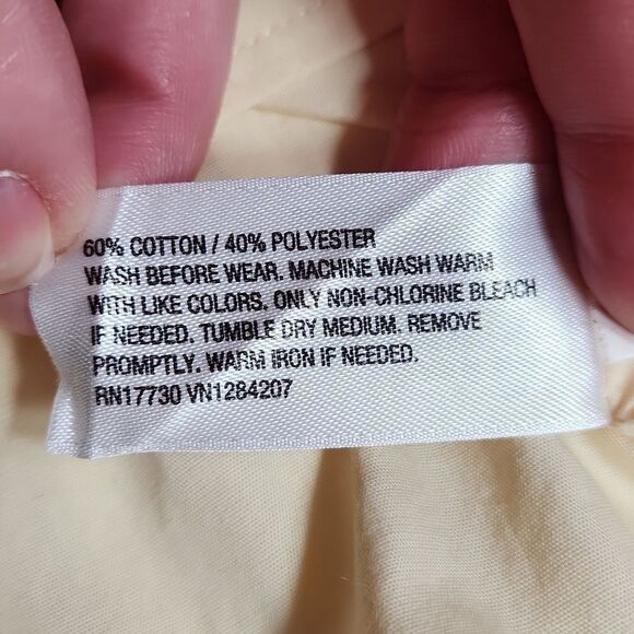 🧡FREE w/Purchase Cherokee Yellow Buttoned Long Sleeve Shirt Medium - Picture 9 of 11